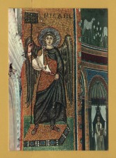 `Ravenna Basilica of S. Apollinaris in Classe (VI Century) - S. Michael` - Postally Unused - Leonardi Postcard.