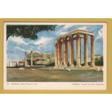 `ATHENES. Temple de Jupiter Olympien` - Postally Unused - Delta Postcard.