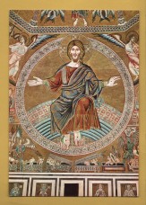 `Florence - Mosaics of the Cupola (13th Century) - Christ Judge` - Postally Unused - SCALA Postcard.