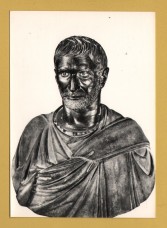 `Rome - Conservator Palace - Man Portrait Deemed of Giunio Bruto` - Postally Unused - Fotorapida Terni Postcard.