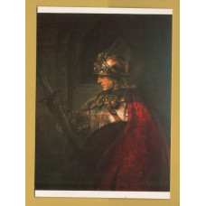 `A Man in Armour - Rembrandt Van Ryn` - Postally Unused - The Medici Society Ltd Postcard.