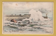 `Rough Sea, Porthcawl - R.J. Dymond` - Postally Unused - Unknowm Producer