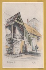 `The Guildhall, Looe by M.L???` - Postally Unused - Harvey Barton Postcard.