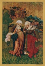 `Visitation by Master MS - Museum of Fine Arts, Budapest` - Postally Unused - Museum of Fine Arts Postcard.