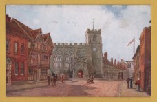 `Nash`s House, (New Place Museum) and Guild Chapel by W.W.Quatremain` - Postally Unused - J.Salmon Postcard.