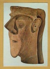`Athens, Museum of Nauplion - Head of a Terracotta Figurine from Asine` - Postally Unused - Hannibal Postcard.