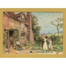 `Cottages At Amersham - Miles Birket Foster` - Postally Unused - The Medici Society Postcard.