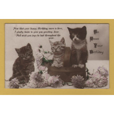 `To Greet Your Birthday` - Postally Used - Heaton, Newcastle -Upon-Tyne 10th August 1914 Postmark - Rotary Photo Postcard.