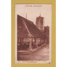 `SEIGNELAY (Yonne) - La Halle et l`Eglise Vue Pittoresque` - Postally Unused - Laroche Postcard.