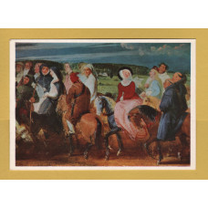 `The Pilgrimage To Canterbury - Thomas Stothard` - Postally Unused - Tate Gallery Postcard.