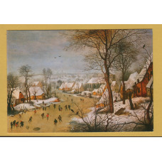 `The Bird Trap - Pieter Brueghel, The Younger` - Postally Unused - The Medici Society Ltd Postcard.