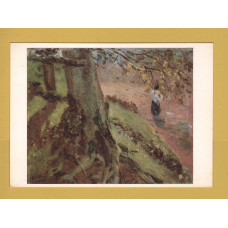 `Study of Tree Trunks - John Constable` - Postally Unused - Victoria and Albert Museum Postcard.