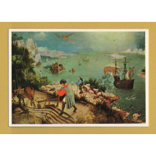 `Daedalus And Icarus - Pieter Brueghel` - Postally Unused - The Medici Society Ltd Postcard.