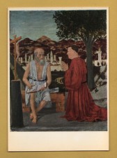 `Venice Academy Galleries - St Jerome and a Devotee by Piero della Francesca` - Postally Unused - Griffin Postcard.