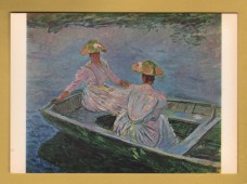 `The Blue Boat (1886) by Claude Monet` - Postally Unused - Editions d`Art Postcard.