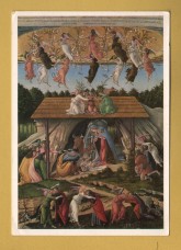 `Mystic Nativity by Sandro Botticelli` - Postally Unused - National Gallery Postcard.