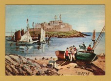 `Castle Cornet, Guernsey, C.I.` - Postally Used-1973 - E.T.W.Dennis Postcard.
