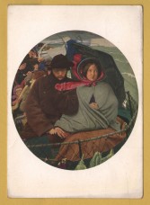 `The Last of England by Ford Madox Brown` - Postally Used-1964 - Birmingham City Museum Postcard.