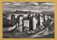 `Conway Castle, Caernarvonshire by Alan Sorrell` - Postally Unused - Ministry of Works Postcard.