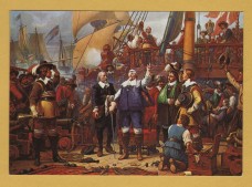 `King Christian lV in the Naval Battle of Fehmarn 1644 by Wilh. Marstrand` - Postally Unused - Frederiksborg, Denmark Postcard. `King Christian lV in the Naval Battle of Fehmarn 1644 by Wilh. Marstrand` - Postally Unused - Frederiksborg, Denmark Postcard.