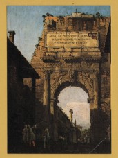 `The Arch of Titus in Rome by Bernardo Bellotto` - Postally Unused - Accademia Carrara Postcard.
