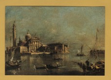 `Venice: San Giorgio Maggiore by Francesco Guardi` - Postally Unused - Accademia Carrara Postcard.