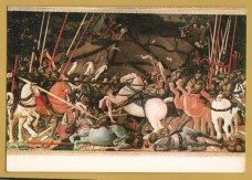 `Florence, Uffizi Gallery - The Battle by Paolo Uccello` - Postally Unused - FUD Postcard.