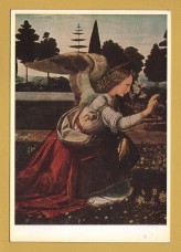 `Florence, Uffizi Gallery - The Annunciation (detail) by Leonardo Da Vinci` - Postally Unused - A.Martello Postcard. `Florence, Uffizi Gallery - The Annunciation (detail) by Leonardo Da Vinci` - Postally Unused - A.Martello Postcard.