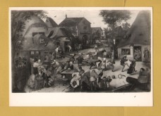 `Pisa, National Museum of San Matteo - Village Ancient by Pieter Bruegel` - Postally Unused - Magit Postcard.