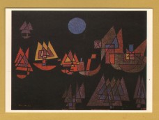 `Ships in the Dark by Paul Klee` - Postally Unused - Hanfstaengl Postcard.