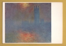 `The Houses of Parliament: The Sun Coming Through the Fog by C.Monet` - Postally Unused - Fernand Hazan Postcard. `The Houses of Parliament: The Sun Coming Through the Fog by C.Monet` - Postally Unused - Fernand Hazan Postcard.