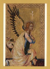 `Antwerp, Royal Museum of Fine Arts - The Angel of the Annunciation by Simone Martini` - Postally Unused - Soledi Postcard. `Antwerp, Royal Museum of Fine Arts - The Angel of the Annunciation by Simone Martini` - Postally Unused - Soledi Postcard.