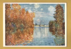 `Autumn at Argenteuil by Monet` - Postally Unused - Ganymed Press Postcard.