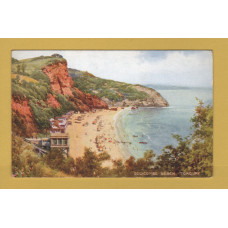 A96 - `Oddicombe Beach, Torquay` - Postally Unused - Valentine`s Postcard 