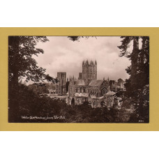 `Wells Cathedral from Tor Hill` - Postally Used - Wells 2? June 1927 Postmark - Dawkes & Partridge Postcard