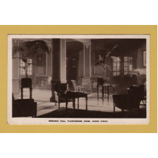 `Entrance Hall, Warwickshire House, Gower Street` - Postally Unused - Undivided Rear - WHS Kingsway Postcard