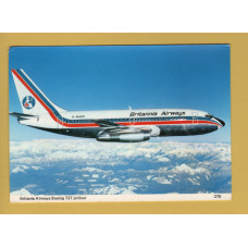 `Britania Airways Boeing 737 Jetliner` - Postally Unused - Charles Skilton Postcard