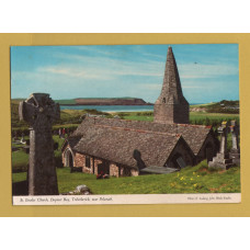 `St Enodoc Church, Daymer Bay, Trebetherick, near Polzeath` - Postally Used - ?????? - Postmark with Slogan - John Hinde Postcard.