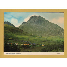`Tryfan, Nant Ffrancon, Snowdonia` - Postally Used - Caernarfon 5th September 1989 Gwynedd - Postmark - E.T.W Dennis & Sons Postcard.