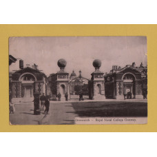 `Greenwich - Royal Naval College Gateway` - Postally Used - Greenwich S.O May 8th 1906 S.E Postmark with Barred Numerical Postmark - H A & Co, Postcard