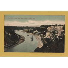 `The River Avon and Sea Walls, Clifton` - Postally Used - Bristol 1st August 1907 Postmark - W.H.S & S Postcard.