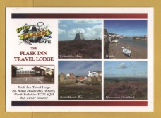 `The Flask Cafe - The Flask Inn Travel Lodge, Nr Robin Hood`s Bay, Whitby`- Postally Unused - Discovery Britain Postcard.