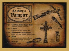 `Whitby - How To Slay A Vampire, A Novice`s Guide`- Postally Unused - Ammonite Postcard.