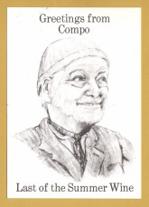 `Last of the Summer Wine - Greetings From Compo by Jeanette Leadbeater`- Postally Unused - Victoria Press Postcard.