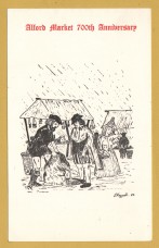 `Alford Market 700th Anniversary by J.Kessell - 1983` - Postally Unused - Alford Postcard.