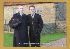 `Heartbeat - P.C. Geoff Younger (Steve Blakeley) & P.C. Joe Mason (Joe McFadden) - Outside Aidensfield Police House` - Postally Unused - HPE Print Postcard.
