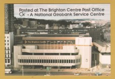 `Posted At The Brighton Centre Post Office - A National Girobank Service Centre`- Postally Unused - Post Office Postcard.