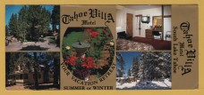 `Tahoe Villa Motel, South Lake Tahoe - Your Vacation Retreat - Summer or Winter - 1986` - Postally Unused - Motel Postcard.