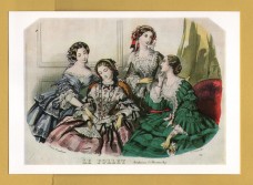 `Victoria and Albert Museum - Le Follet - Fashion Plate by Anais Toudouze` - Postally Unused - V&A Postcard.