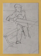 `Oarsman - John Singer Sargent` - Written To Rear But Postally Unused - Sargent And The Sea Exhibition 2010